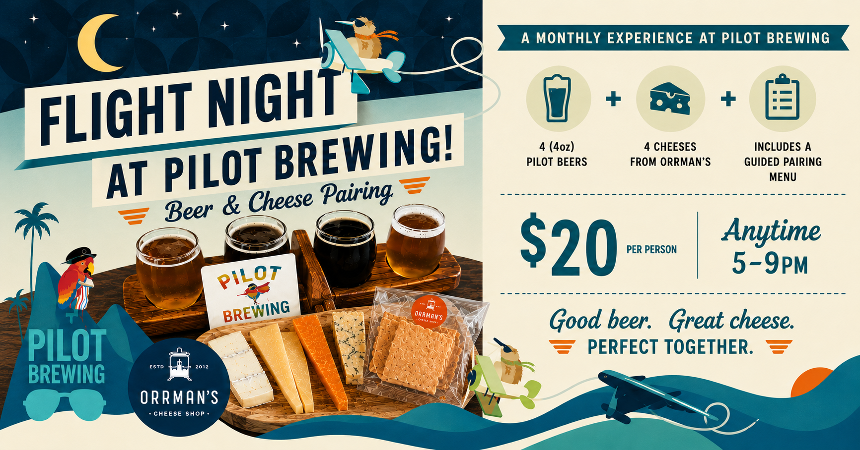 Flight Night: Beer & Cheese Pairing