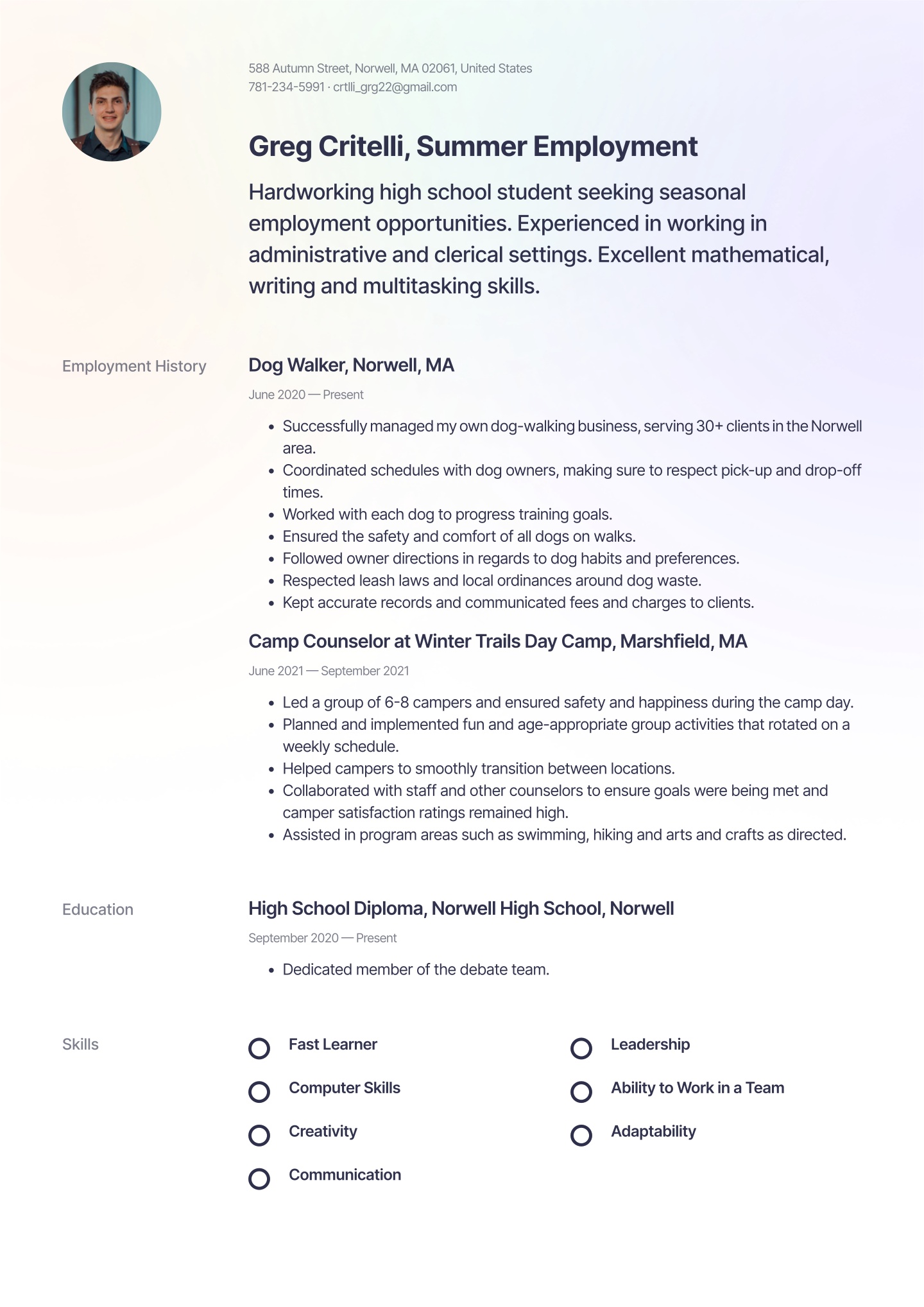 Teens: Resume Review Drop In