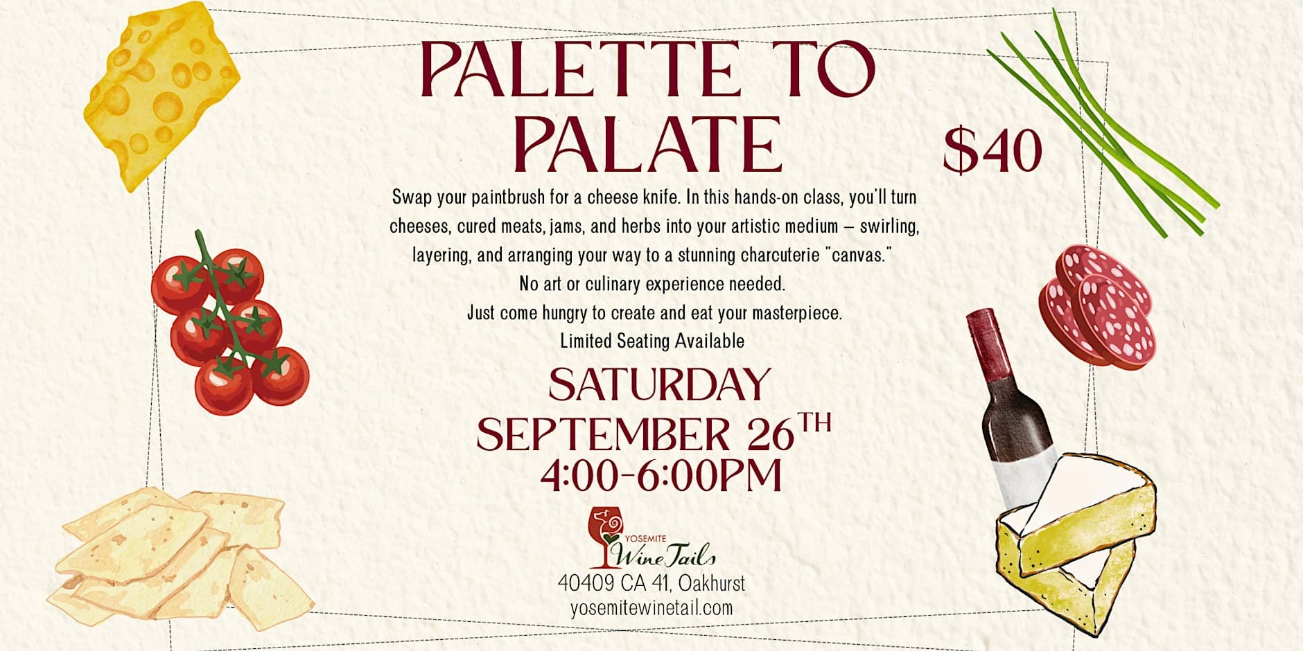 Palette to Palate: 3-Course Wine Pairing Special