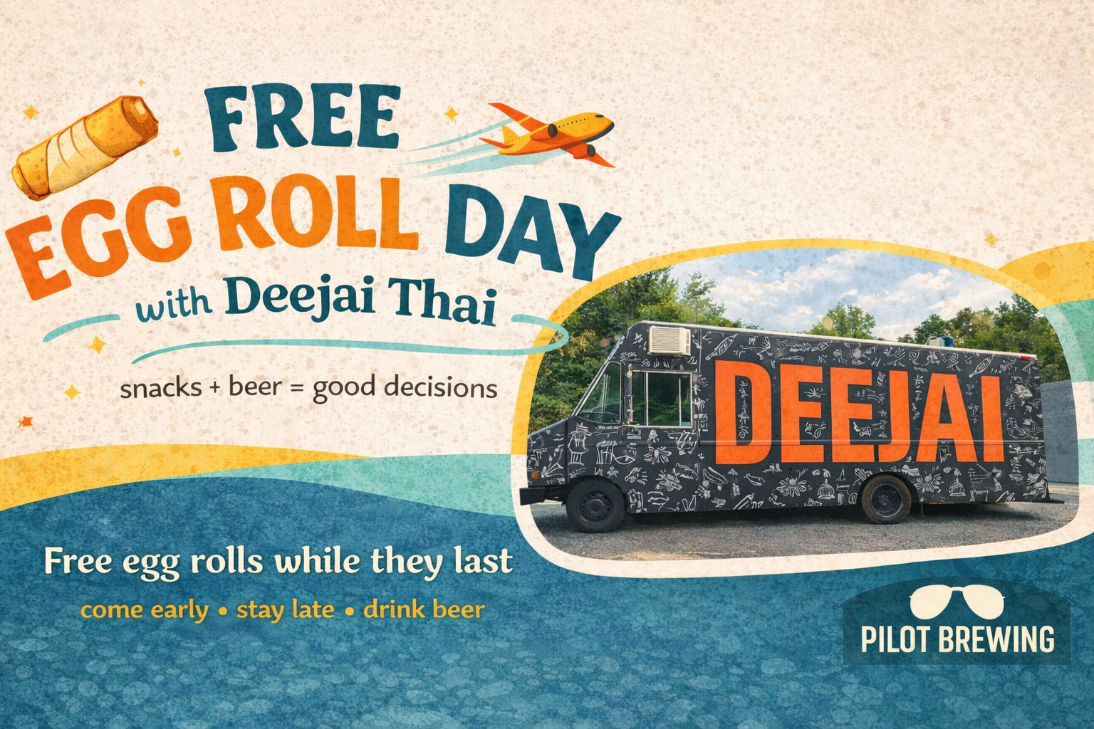 Free Egg Roll Day with Deejai Thai Food Truck