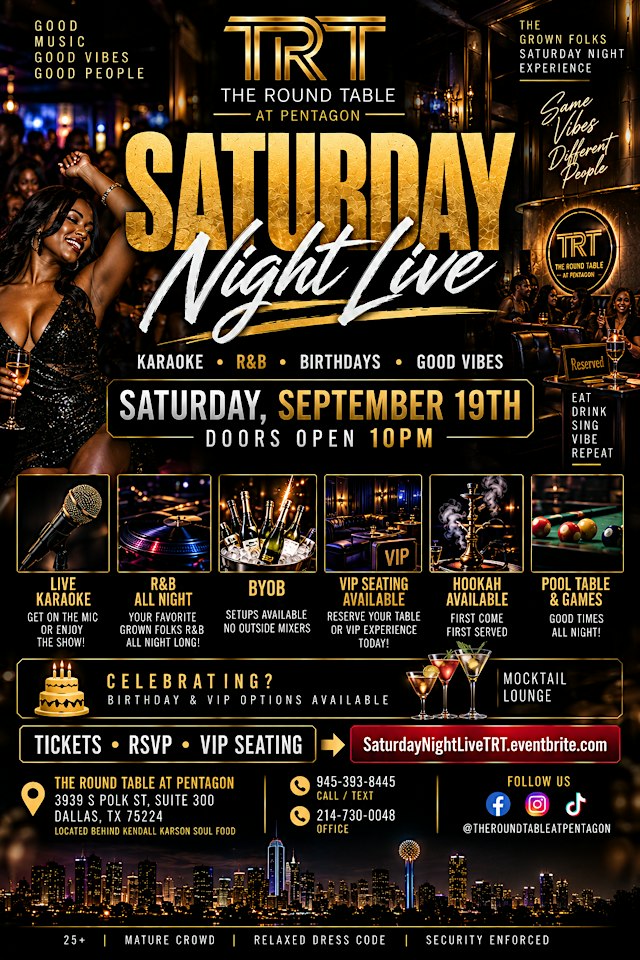 Live R&B Saturday Nights