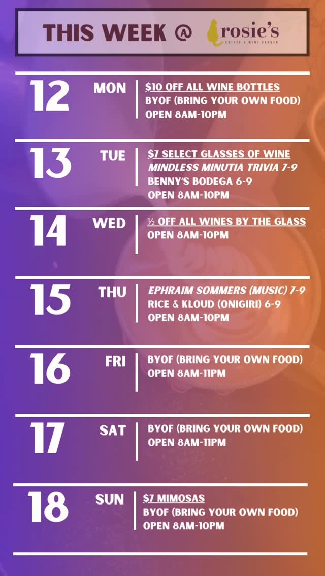 BYOF (Bring Your Own Food)
