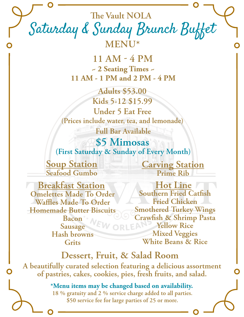 Saturday & Sunday Brunch