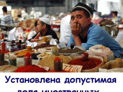 Внимание! На 2025 год установлена допустимая доля иностранных работников!