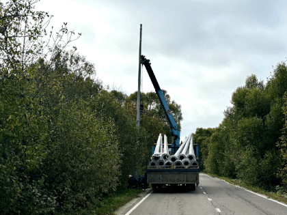 Завершение установки освещения в Дубне