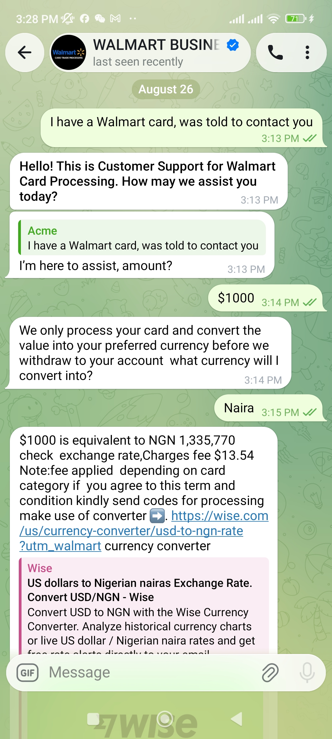 Fake Walmart Gift Card