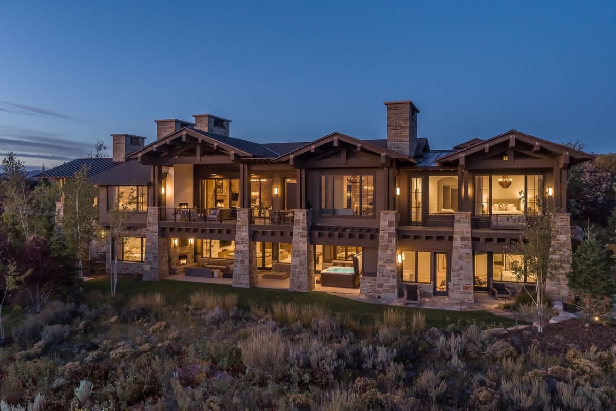 MCC Homes luxury custom home exterior with mountain views