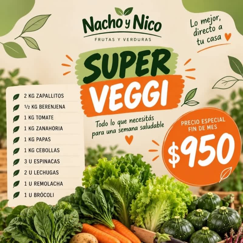 🥬 SUPER VEGGI – $950 🥦