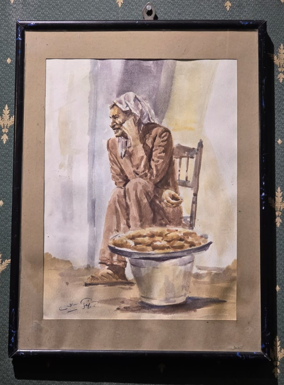 لوحة امرأة عراقية بأسلوب واقعي