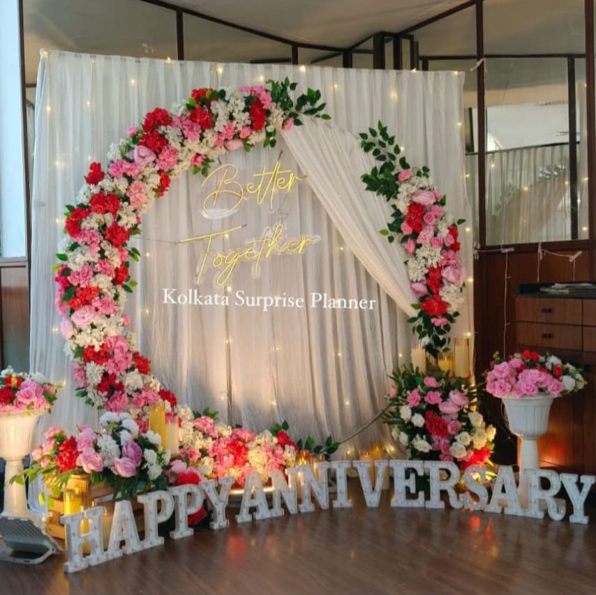 Poolside Indoor Anniversary Setup 1