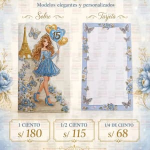 Tarjetas 15 Años - M - 7