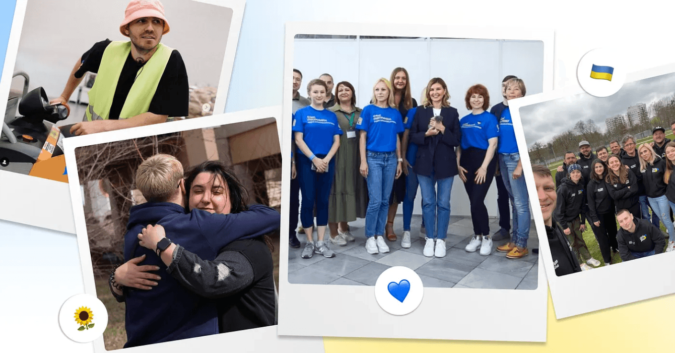 First Lady of Ukraine and Kalush Orchestra helping Spivdiia Hubs