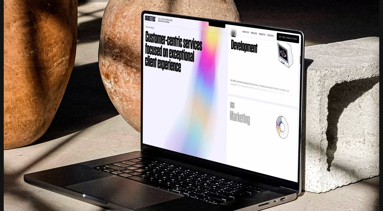 homepage of Coinsetters website