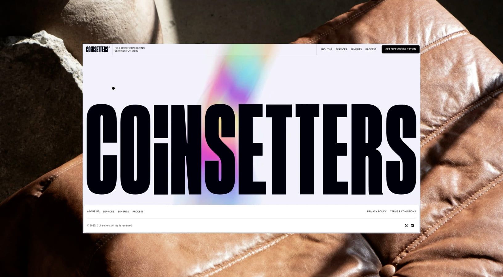 logo iteraction on Coinsetters website