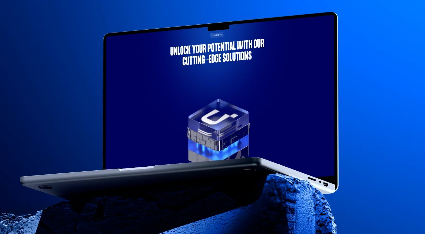 3D animated section for Web3 platform