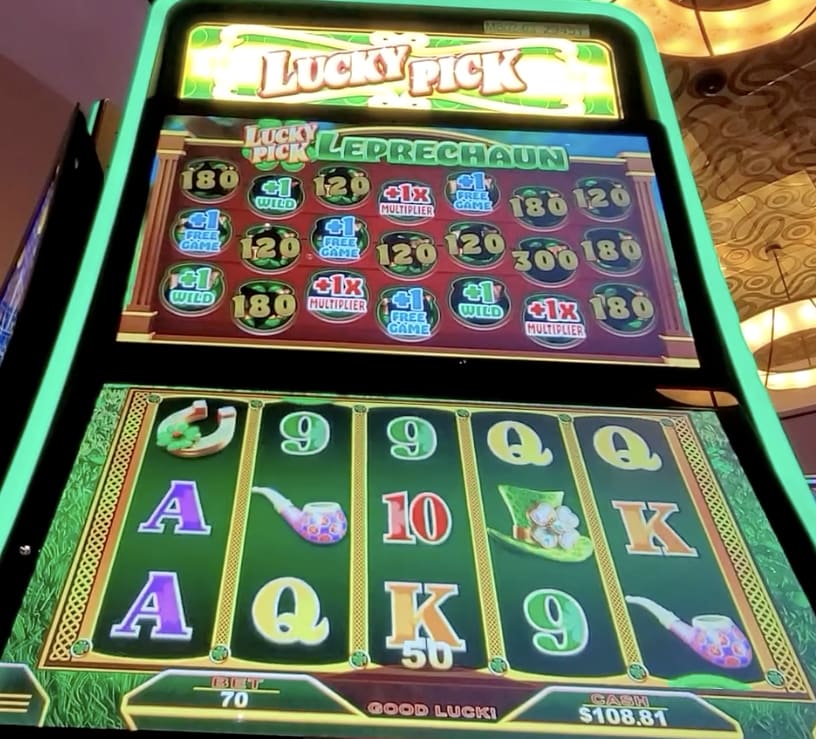 Lucky Pick: Bumble Bee or Cash Tree or Leprechaun slot machine