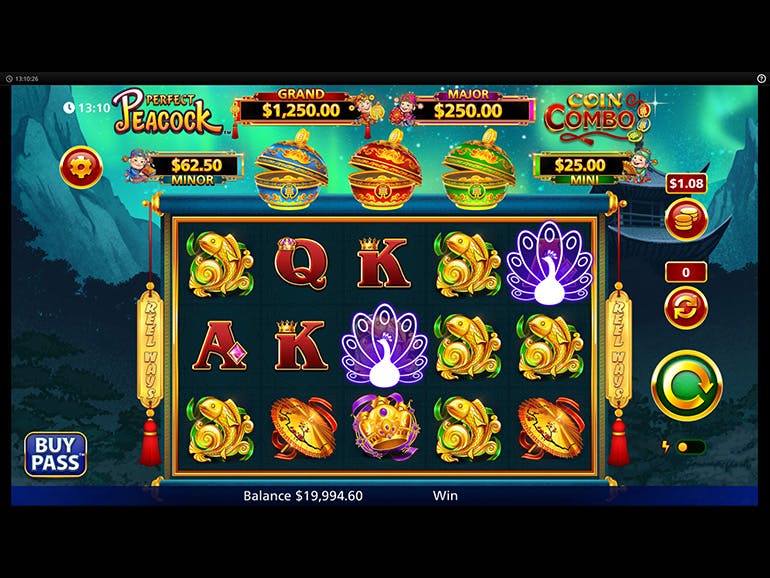 Coin Combo: Perfect Peacock slot machine