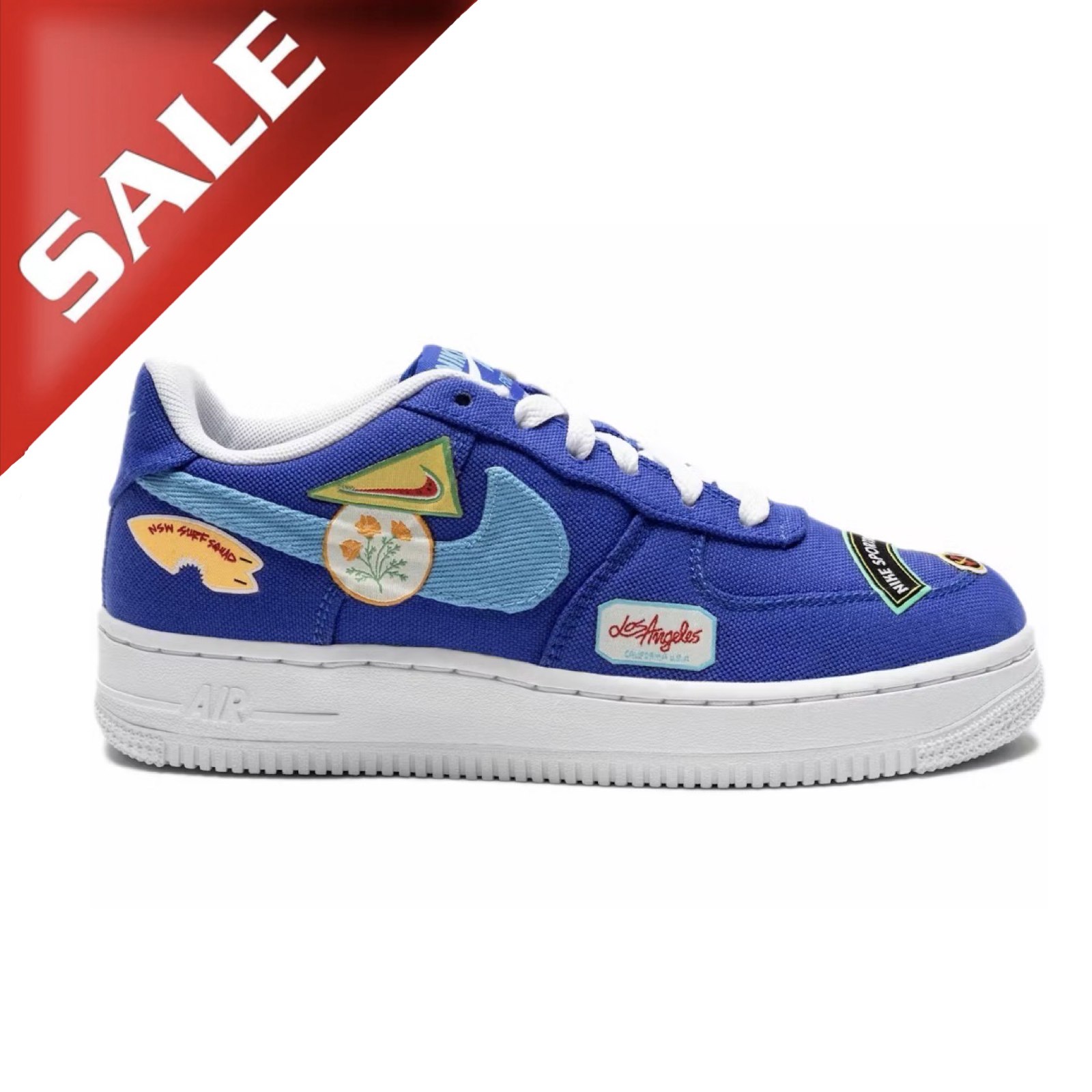 Size 6.5Y Nike Air Force 1 Low ’07 PRM Los Angeles Patched Up (GS)