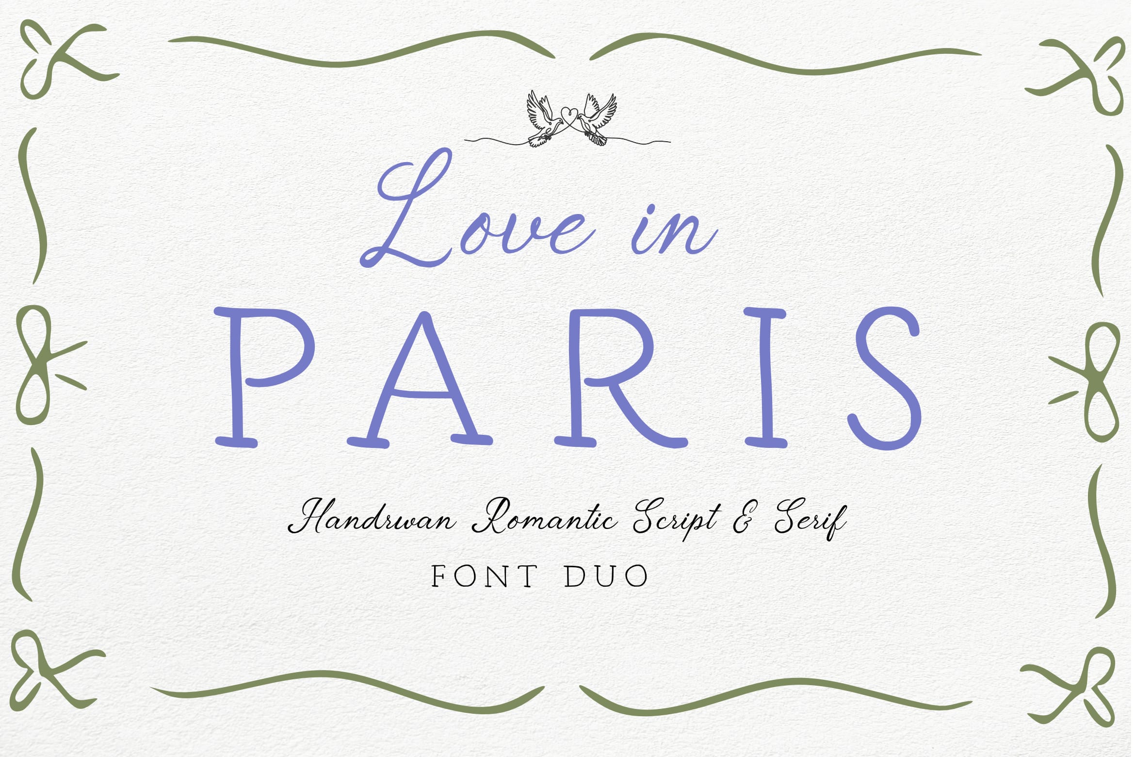 Love in Paris Font Duo