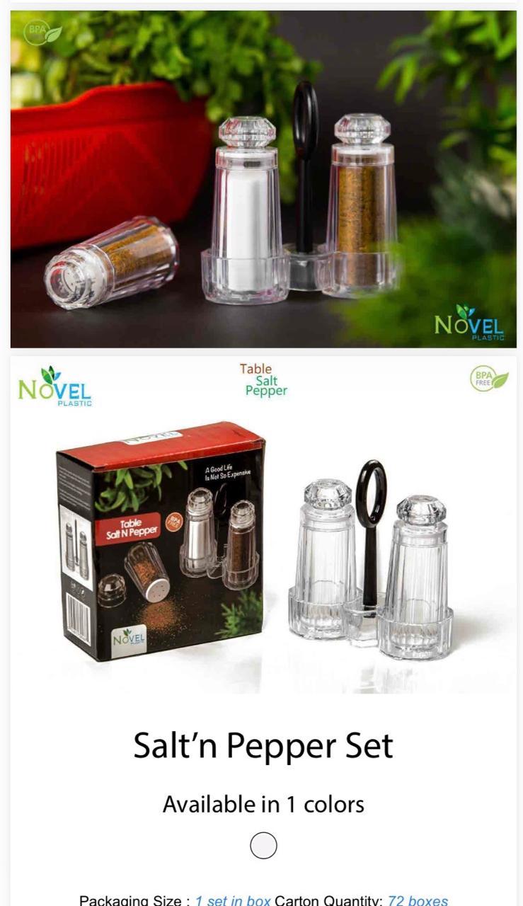 Novel Salt & Pepper 2pc Set