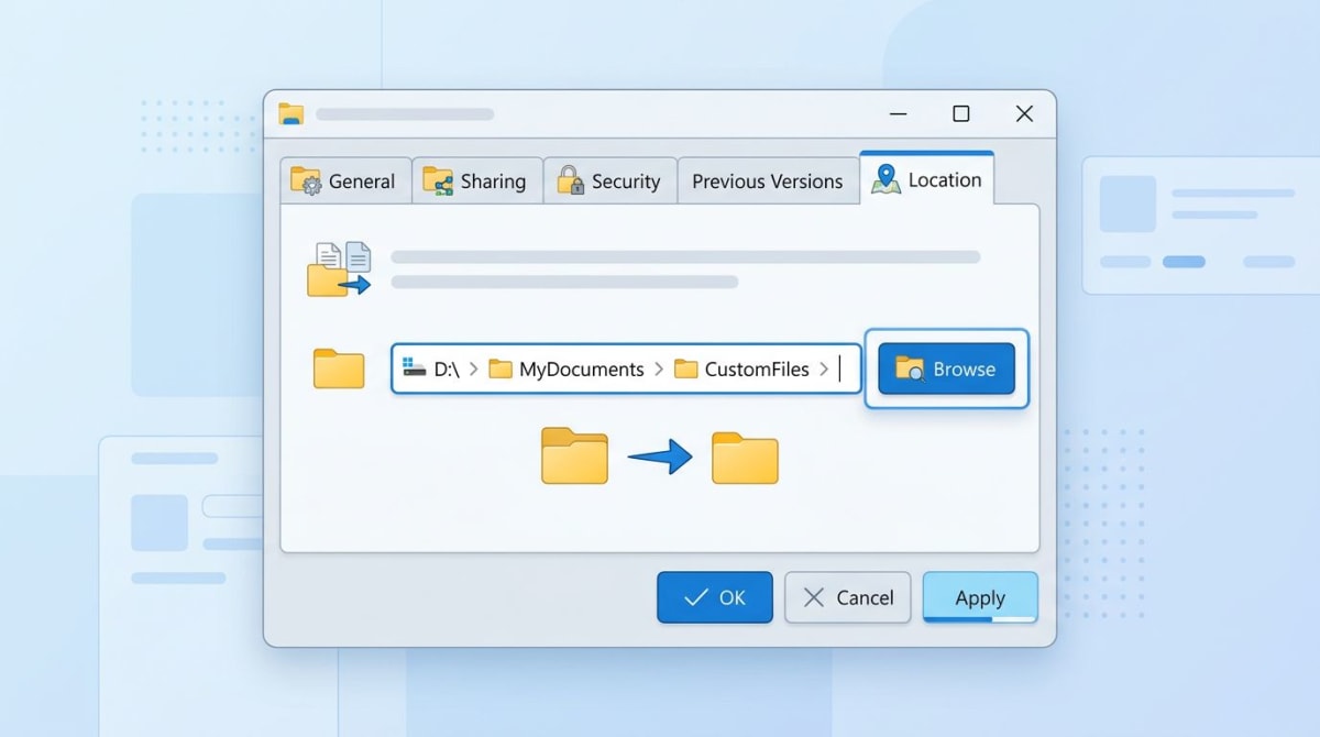 Changing the default Windows screenshot folder location through folder properties