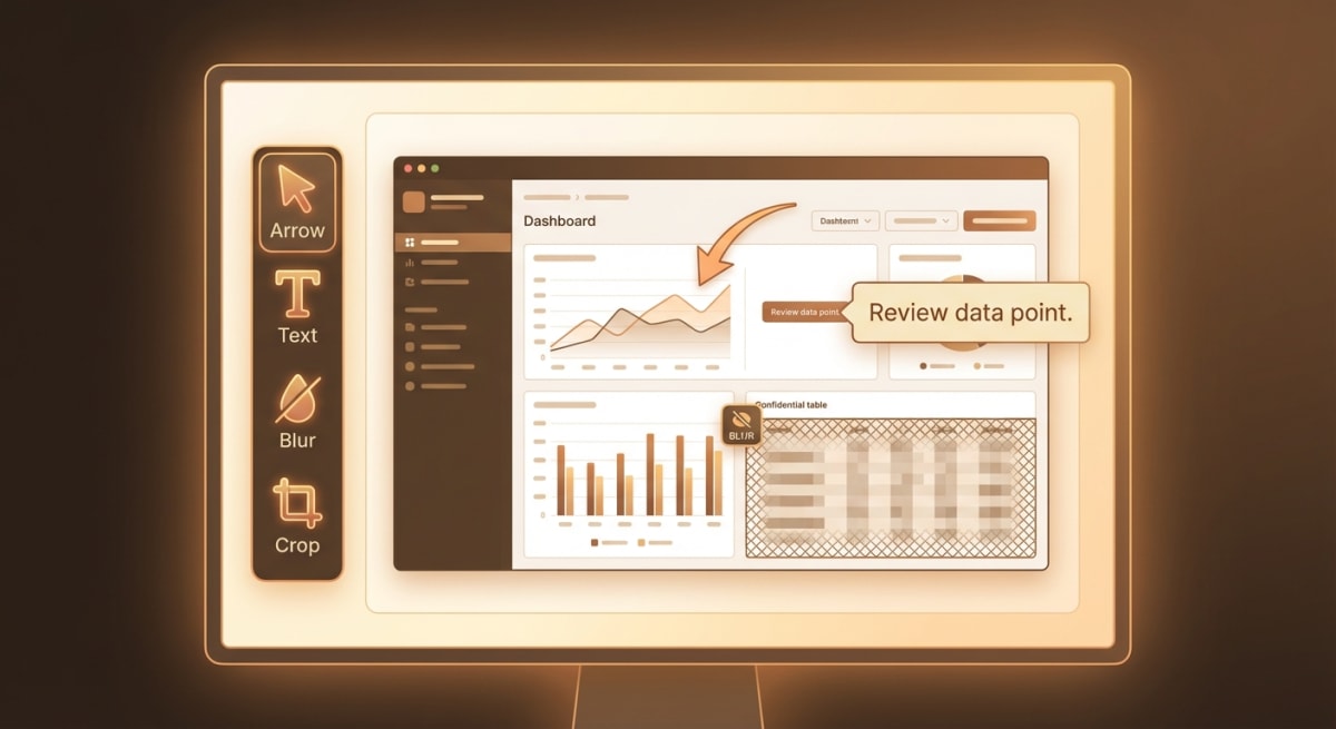 Snagit annotation workspace