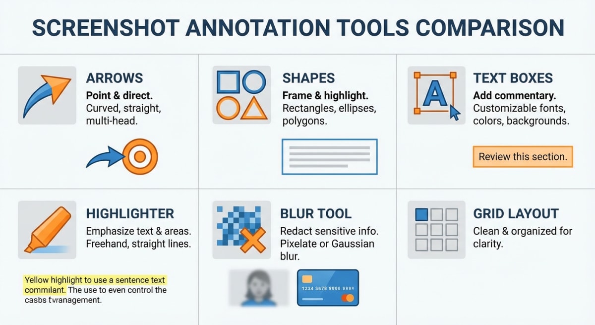 Screenshot annotation tools comparison