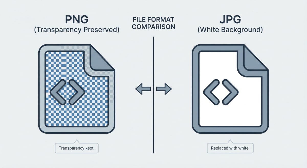 PNG vs JPG transparency comparison