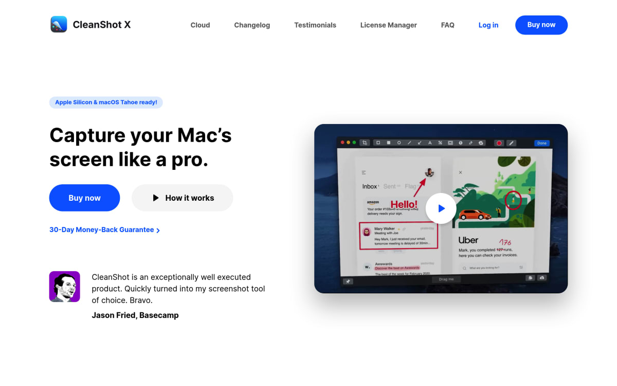 CleanShot X homepage