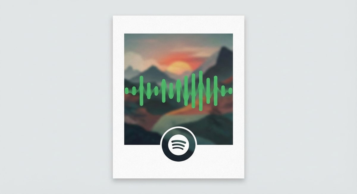 Spotify code with sound wave design
