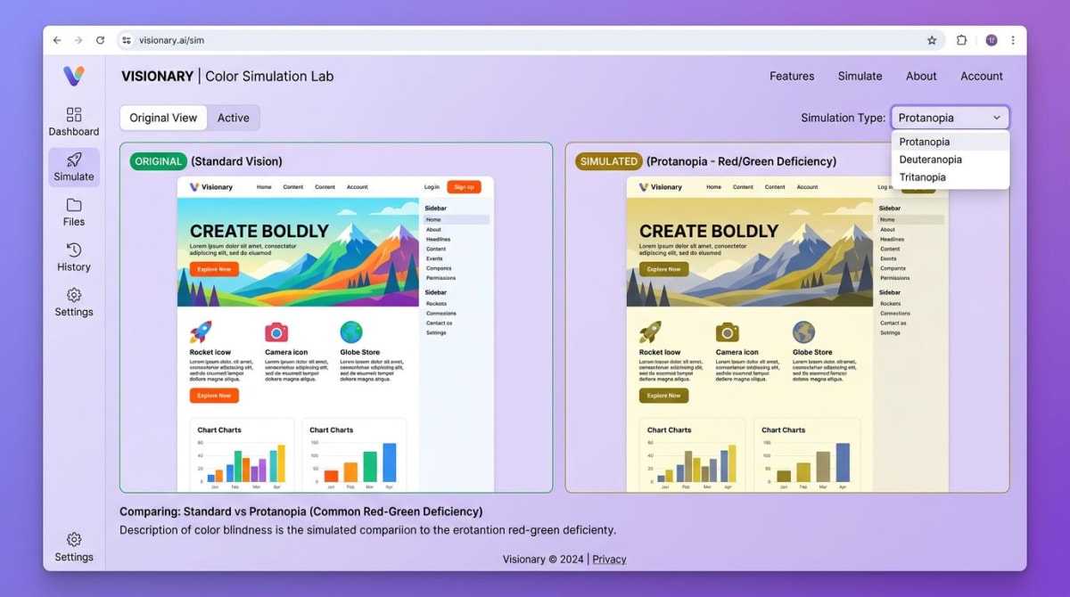 Color Blindness Simulator — Free Online Tool (2026)