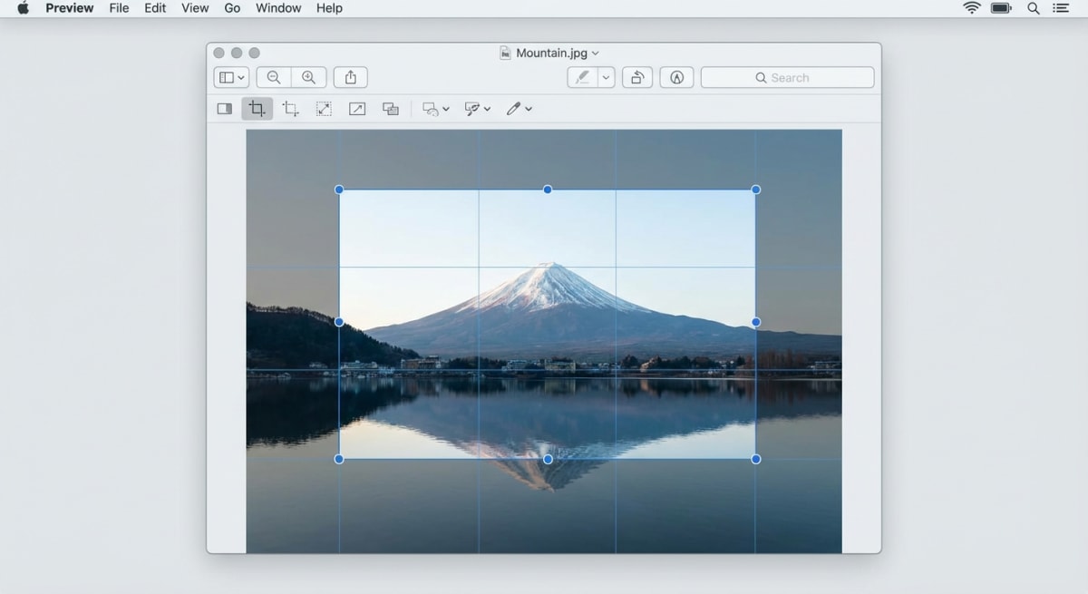 Cropping an image in Mac Preview app