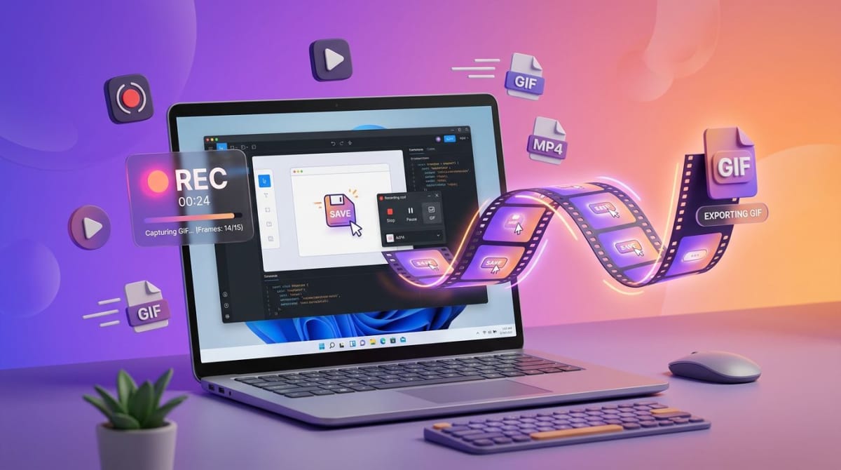 Screen recording and GIF capture on Windows