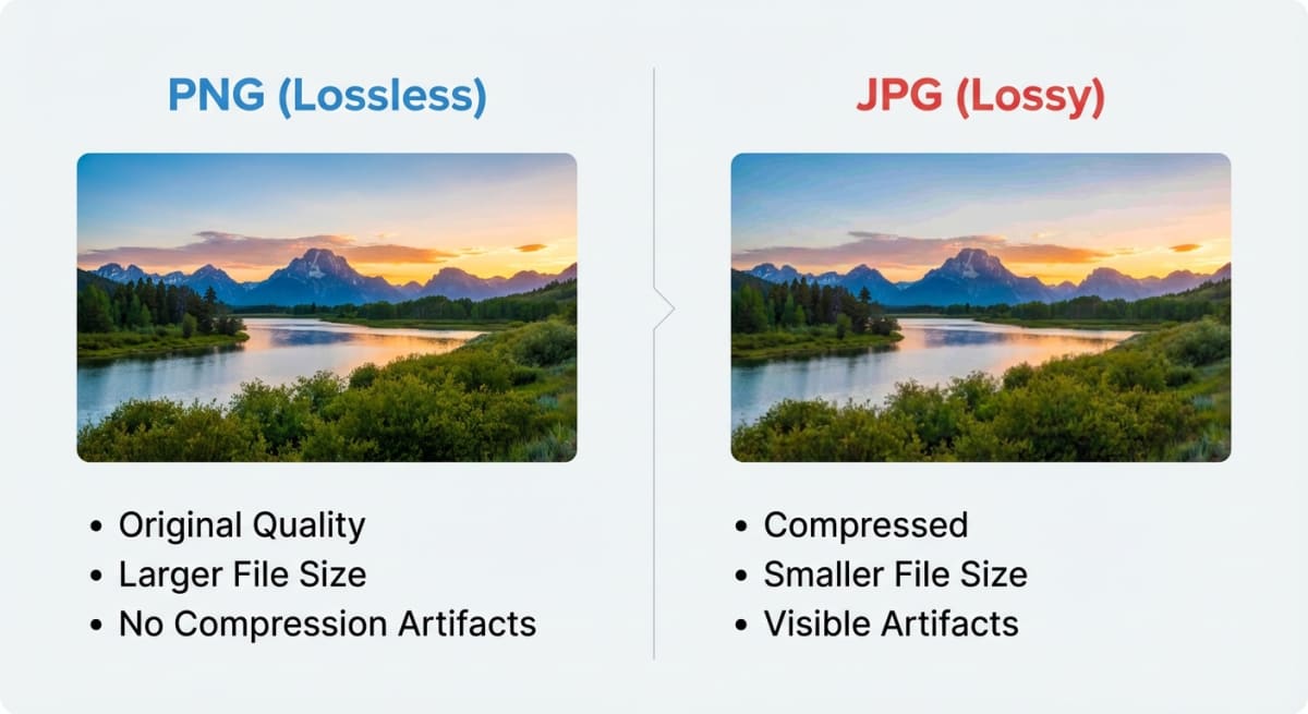 PNG vs JPG — Which Image Format to Use (2026)