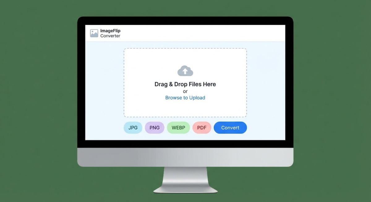 Online image format converter interface
