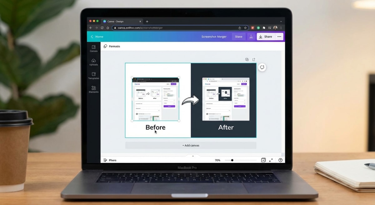 Online tools for combining screenshots