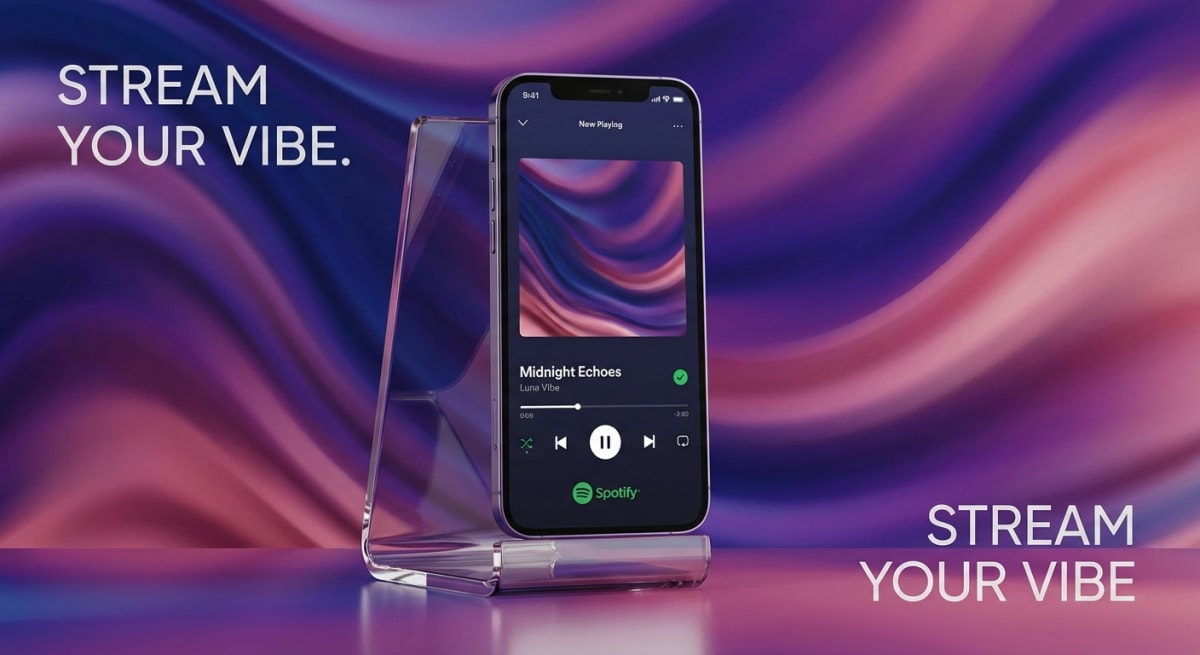Spotify screenshot with beautiful gradient background