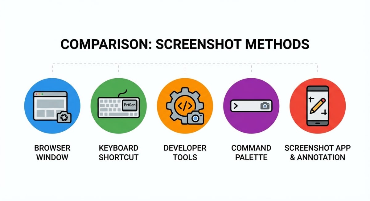 Comparing Chrome screenshot methods
