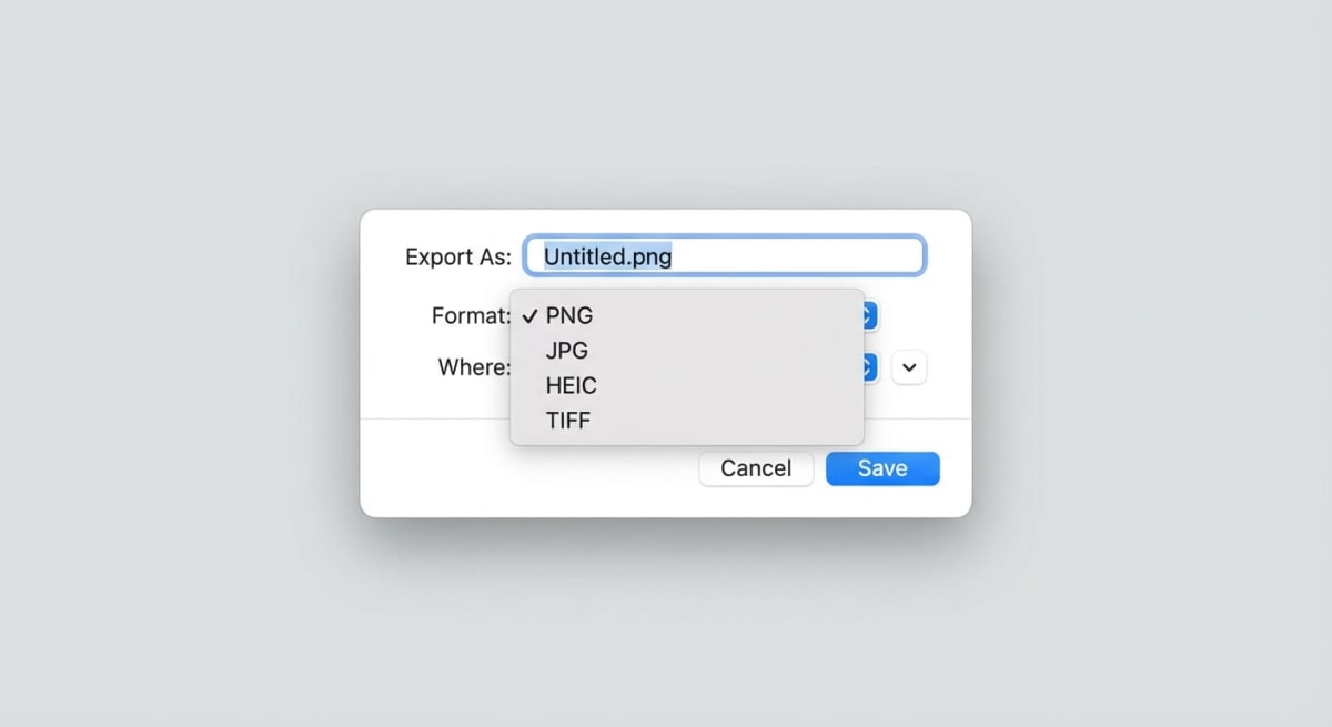 Converting image formats with Mac Preview