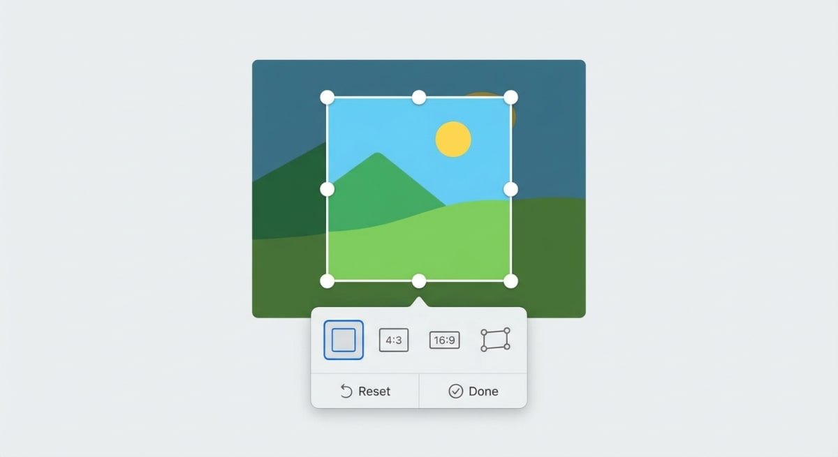 Photos app crop tool