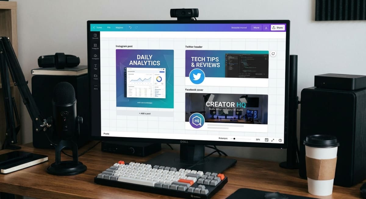 Social media screenshot designs