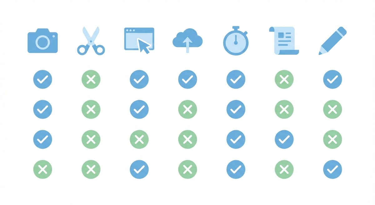 Comparison of free Mac screenshot tools