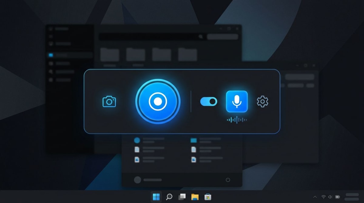 Xbox Game Bar overlay with capture widget and mic controls