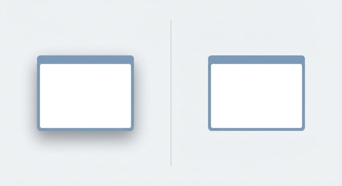 Comparison of window screenshot with and without shadow