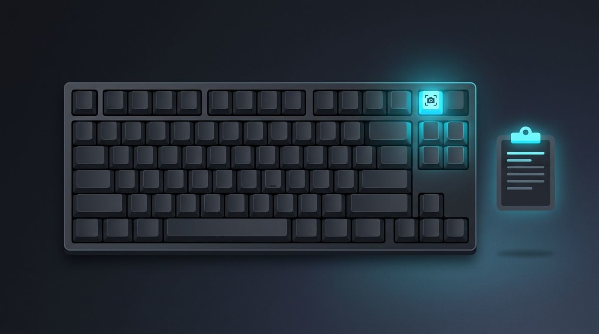 Print Screen key sends screenshots to the clipboard on Windows