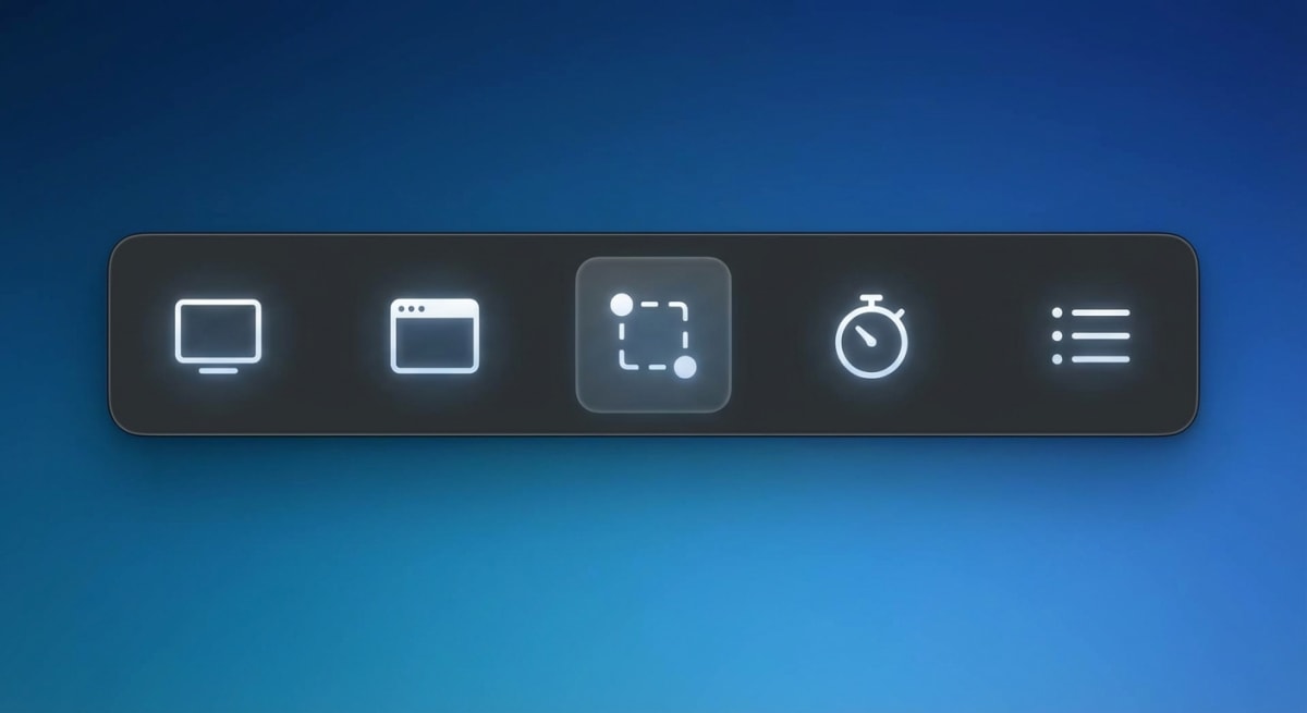 Screenshot toolbar on Mac