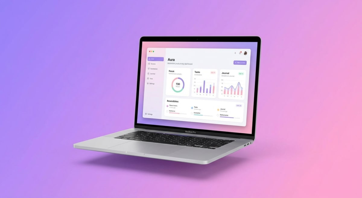 Screenshot with professional gradient background for polished presentation