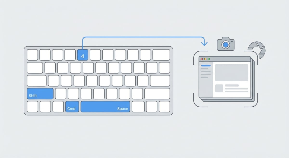 Keyboard shortcut keys for window screenshot on Mac