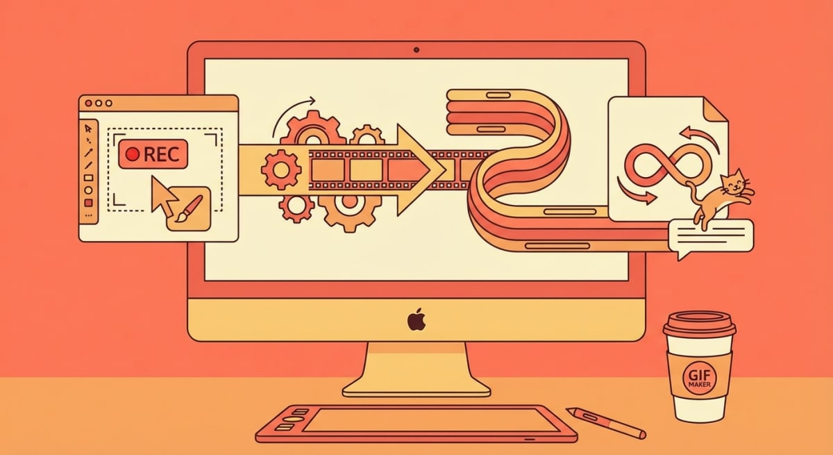GIF recording workflow visualization