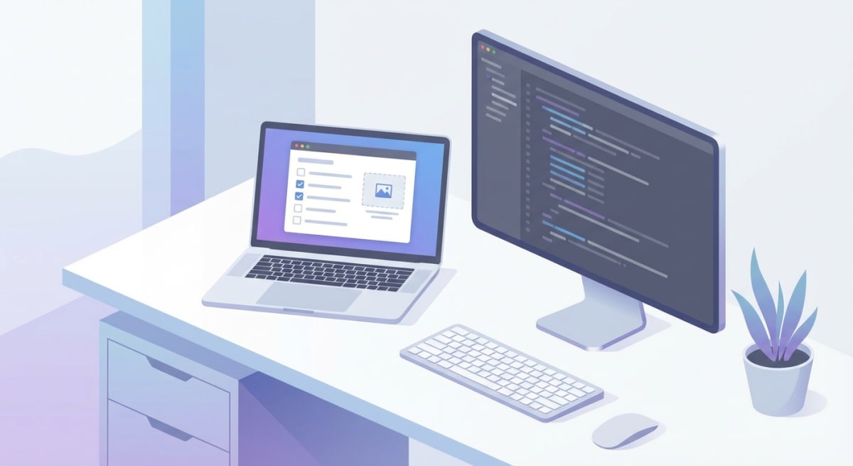 Bug report workflow showing organized documentation on a developer's screen